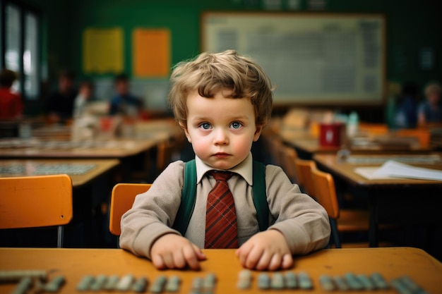 Crianças em idade pré-escolar aprendendo uma cantiga infantil em uma aula IA generativa