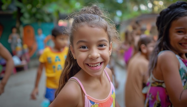 Crianças felizes crianças e crianças divertidas crianças divertidas no parque de diversões