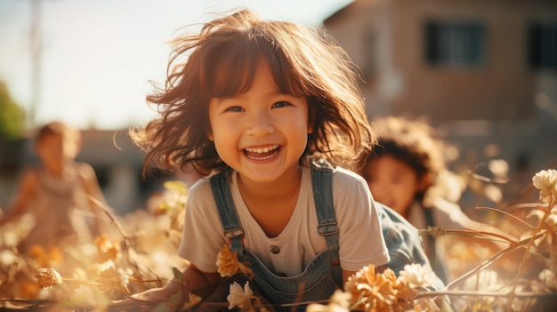 Crianças felizes e sorridentes