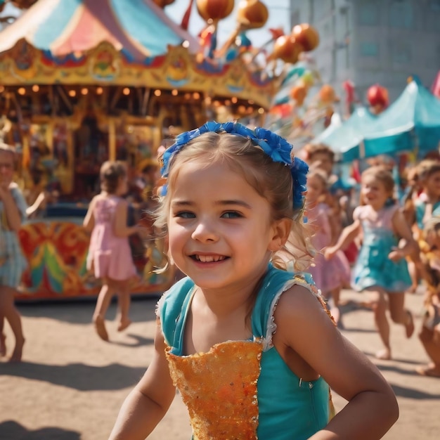 Crianças felizes no carnaval