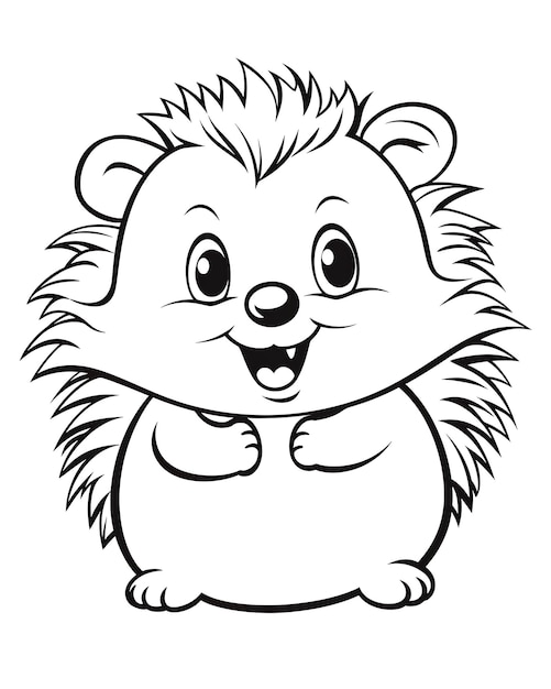 Crianças Hedgehog Páginas para colorir estilo R