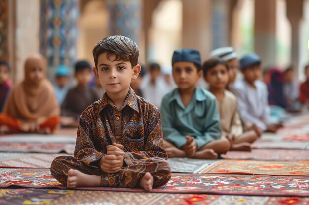 crianças que participam de atividades do Ramadão