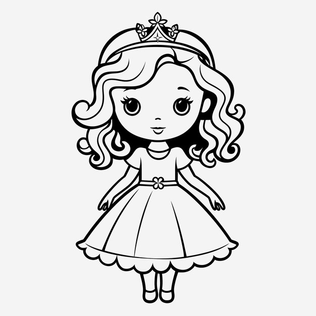 Barbie e o seu lindo vestido de princesa - Retornar à infância - Coloring  Pages for Adults