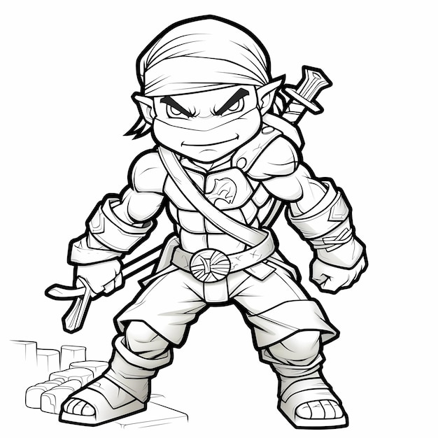 Livrinho de Colorir Tartarugas Ninjas!