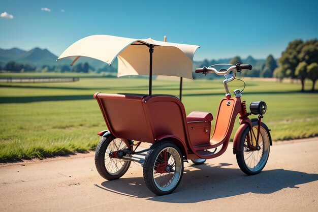 Foto crianças triciclo brinquedo bicicleta papel de parede fundo infância tempo feliz fotografia obras