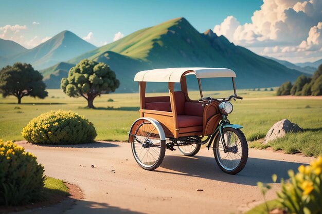 Crianças triciclo brinquedo bicicleta papel de parede fundo infância tempo feliz fotografia obras