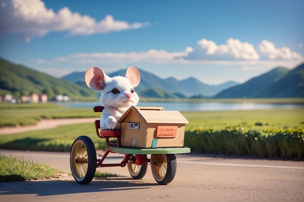 Foto crianças triciclo brinquedo bicicleta papel de parede fundo infância tempo feliz fotografia obras