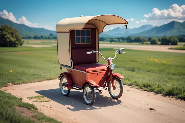 Foto crianças triciclo brinquedo bicicleta papel de parede fundo infância tempo feliz fotografia obras