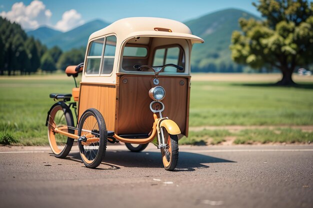 Foto crianças triciclo brinquedo bicicleta papel de parede fundo infância tempo feliz fotografia obras