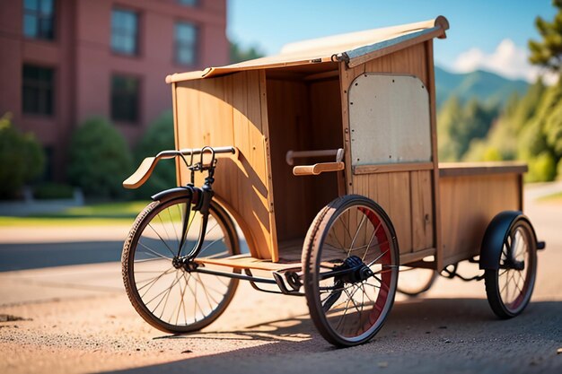 Foto crianças triciclo brinquedo bicicleta papel de parede fundo infância tempo feliz fotografia obras