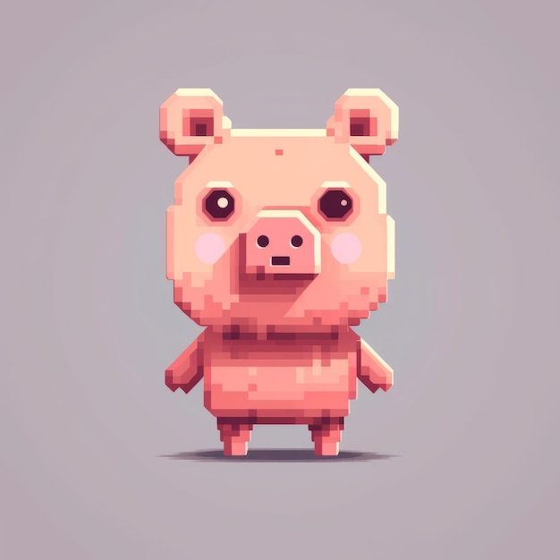 pixel arte ilustração porco. pixelizada porco. Fazenda celeiro porco animal  ícone pixelizada para a pixel arte jogos e ícone para local na rede Internet  e vídeo jogo. velho escola retrô. 26512831 Vetor