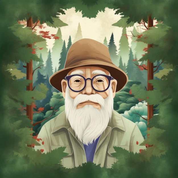Criando uma ilustração de floresta de coníferas estilo Miyazaki
