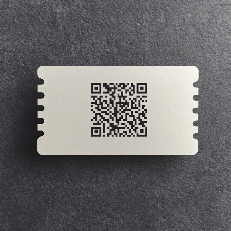 Foto criar um bilhete de loteria com código qr em fundo simples