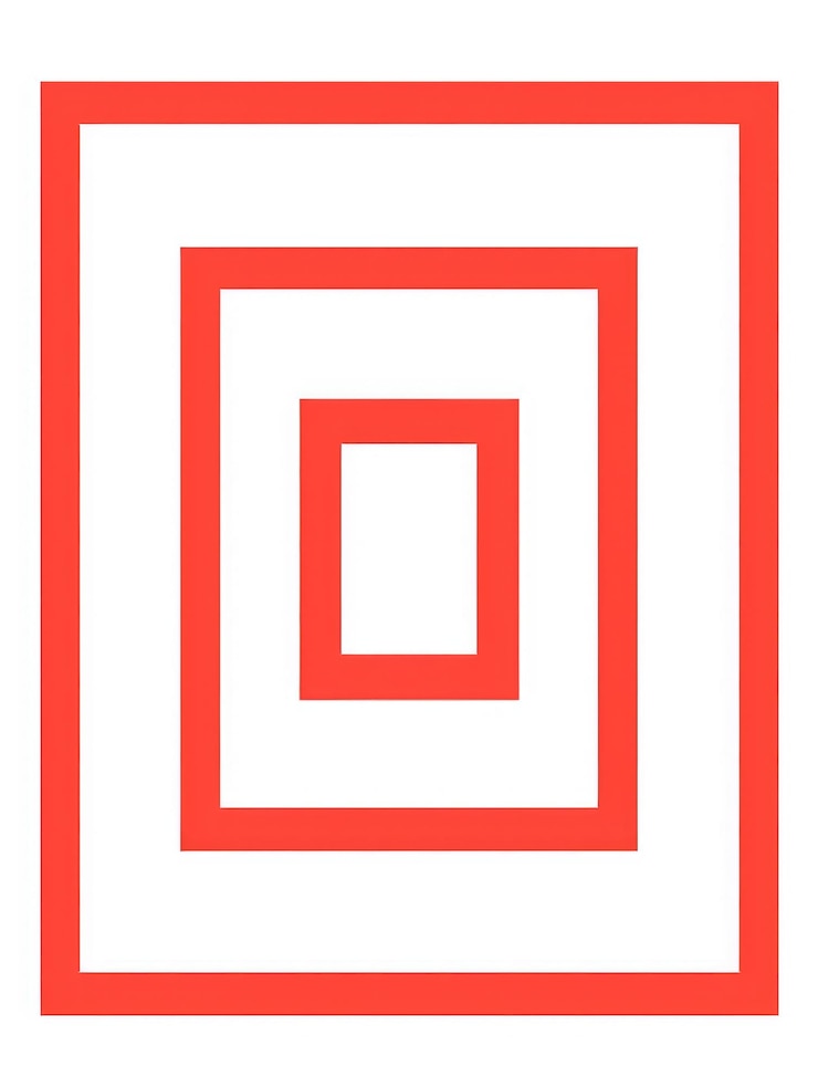 Foto criar um simples quadrado vermelho 2d em um fundo branco generative ai