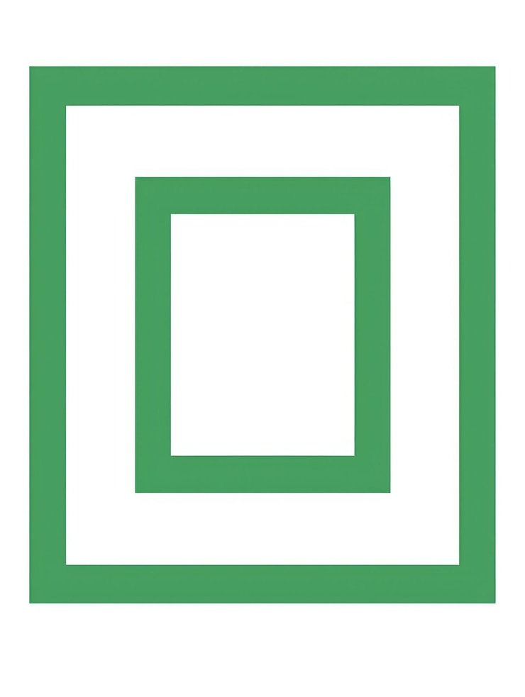 Foto criar um simples retângulo verde 2d generative ai