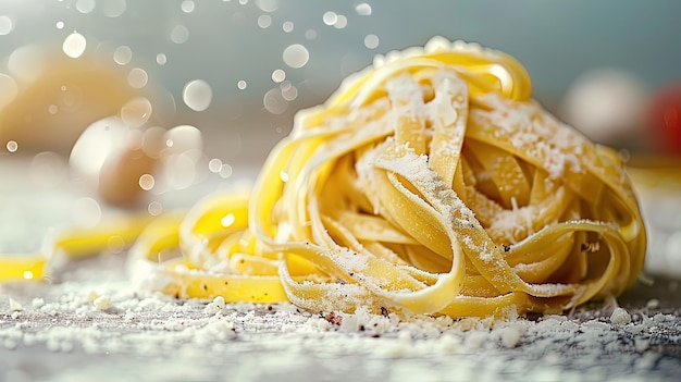 Criar uma imagem realista de uma tigela de macarrão ramen a vapor em um caldo salgado 3D realista macarrão cru