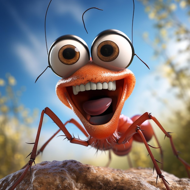 Foto una criatura de dibujos animados hormiga