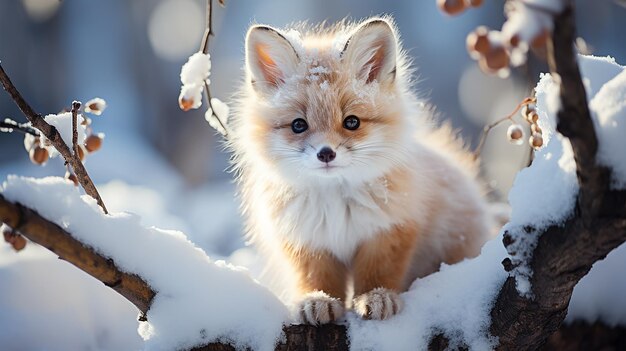 Foto criatura do país das maravilhas de inverno