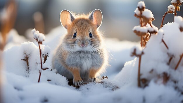 Foto la criatura del país de las maravillas de invierno