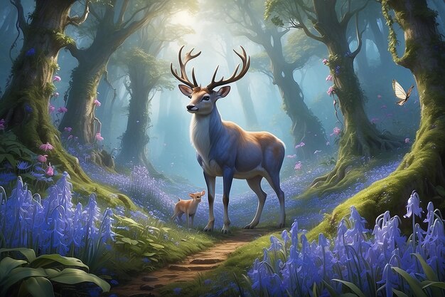 Las criaturas mágicas se reúnen en el paisaje de Bluebell