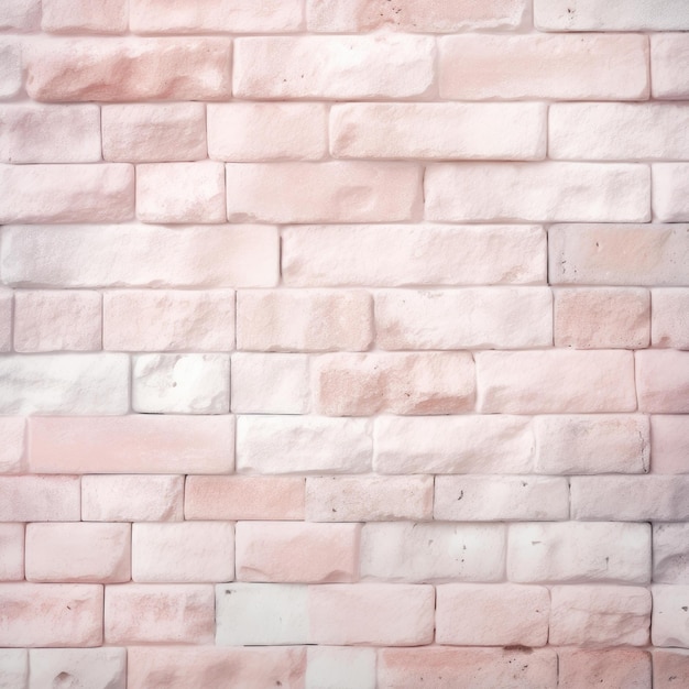 Crie um ambiente delicado com textura de parede de tijolo rosa pastel e branco