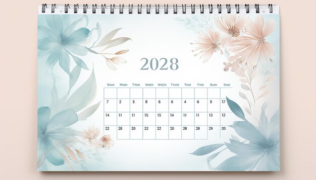 Foto crie um calendário visualmente deslumbrante para 2024