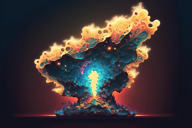 Crie um desenho vetorial abstrato de um mandelbulb