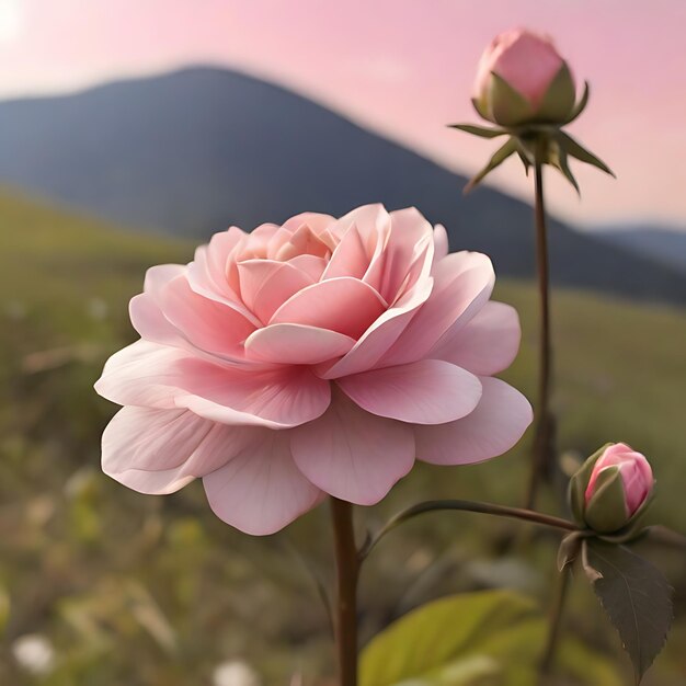 Foto crie uma flor linda e natural na cor rosa sem fundo ai (en inglés) es una especie de flor que se encuentra en el océano pacífico.