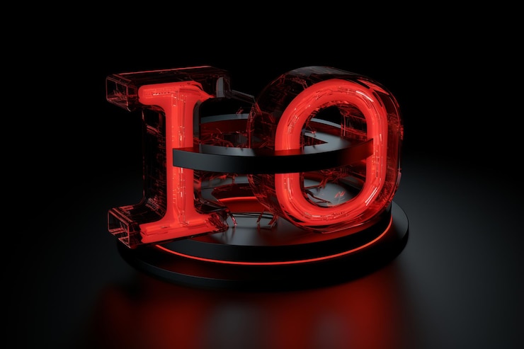 Foto crimson luminescence una impresionante ilustración 3d de la información en letras led rojas en un bl