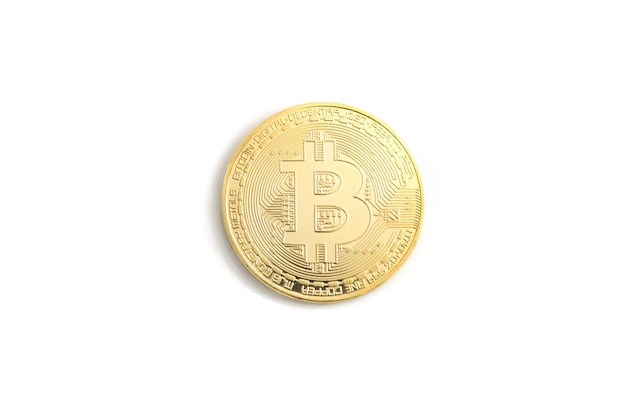 Foto criptomoeda bitcoin de ouro