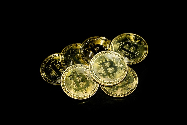 Criptomoneda bitcoin dorada