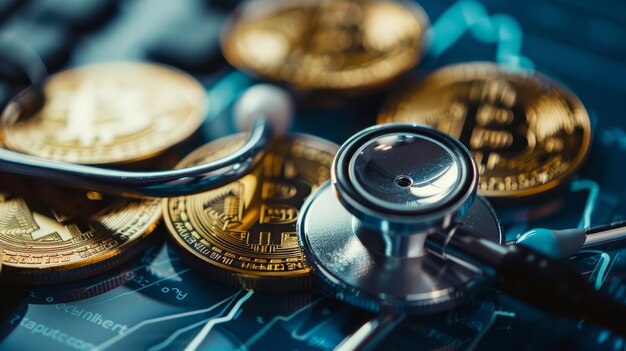 Foto criptomonedas y servicios de salud