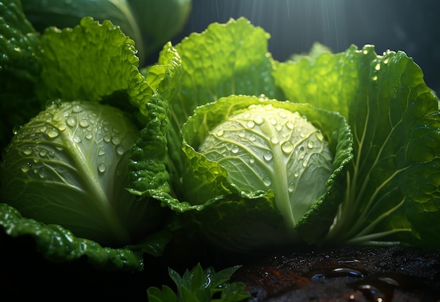 Crisp Cabbage Landschaft Hintergrund