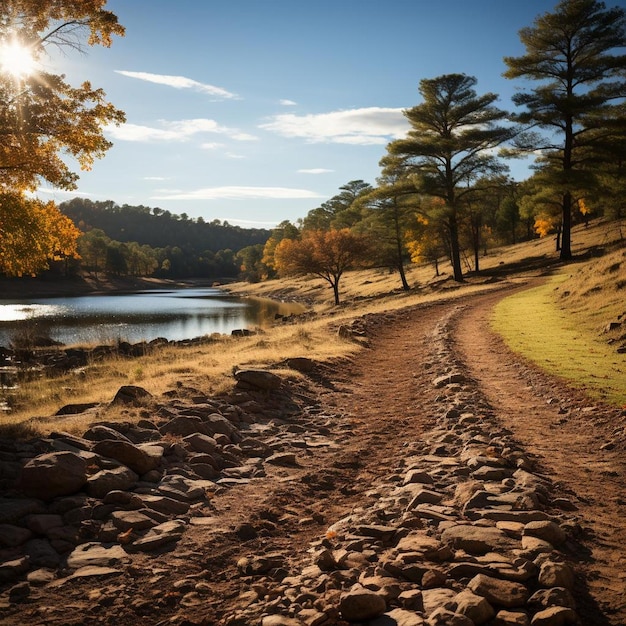 Crisp Horizon Herbstlandschaft Foto