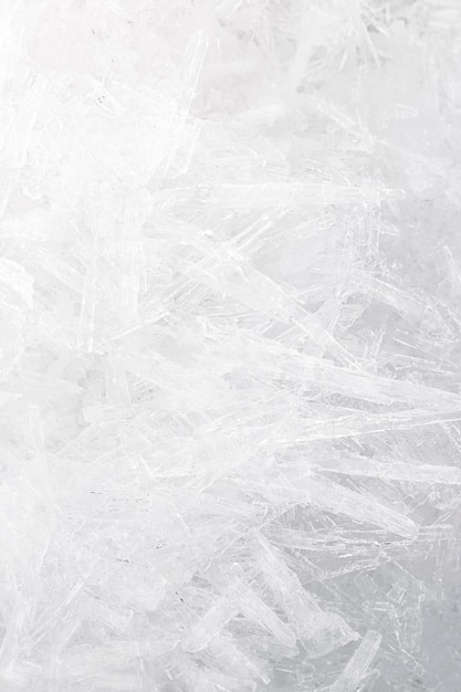 cristais de gelo de fundo branco abstrato