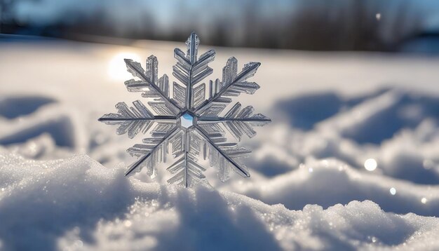 Cristal de copo de nieve de verdad