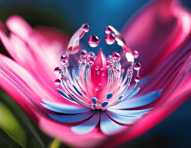 Un cristal de flores coloridas pétalos brillantes claros cristal de papel de pared de fondo en HD ilustración