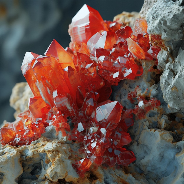 Foto el cristal rojo de la fantasía