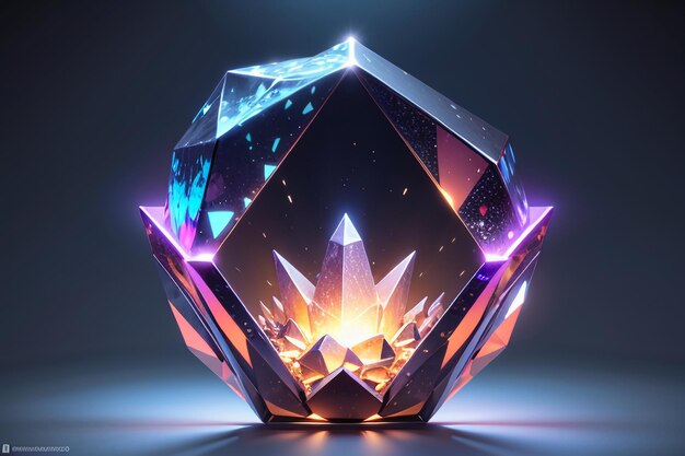 Cristal transparente colorido gema diamante corte transparente papel de parede fotografia de fundo