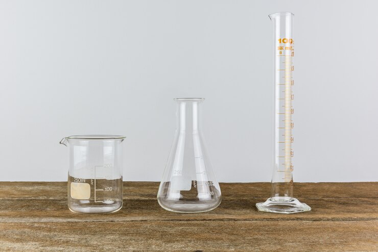 Cristalería de laboratorio química