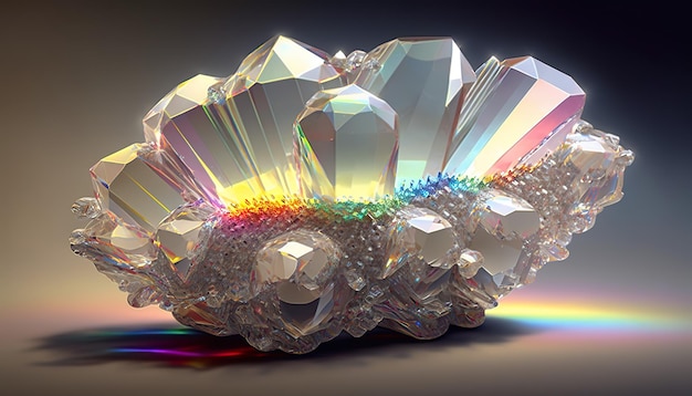 Cristales de colores Ilustración creativa Ai Generar