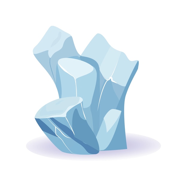 Los cristales de hielo de conjunto colorido Esta ilustración imaginativa combina magistralmente elementos de diseño