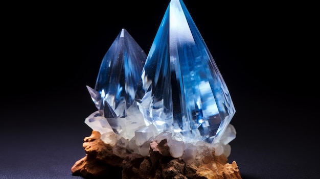 Foto cristales y minerales cristal de primer plano cristal de curación piedra preciosa mineral de roca