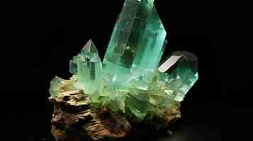 Foto cristales y minerales cristal de primer plano cristal de curación piedra preciosa mineral de roca