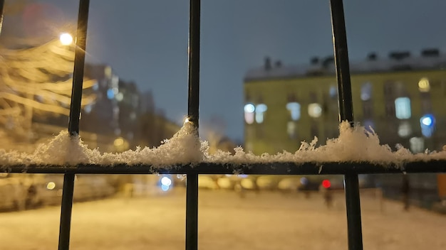 Los cristales de nieve de cerca dof superficial