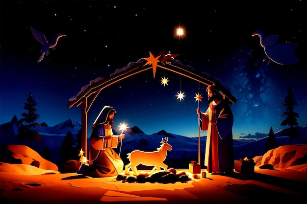 Foto los cristianos celebran la navidad
