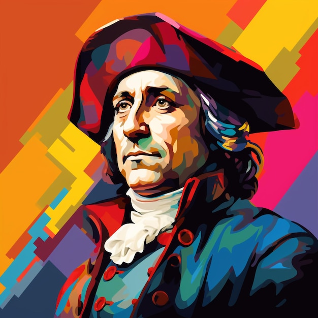 Cristóbal Colón en el estilo de wpap