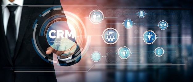 CRM Customer Relationship Management für das Konzept des Business Sales Marketing Systems