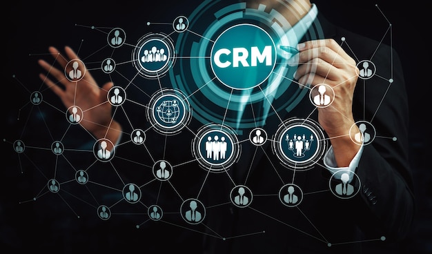 CRM Gestão da Relação com o Cliente para sistemas de marketing de vendas empresariais