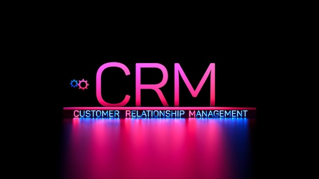 CRMCustomer Relationship Management-Bannerkonzept 3D-Rendering